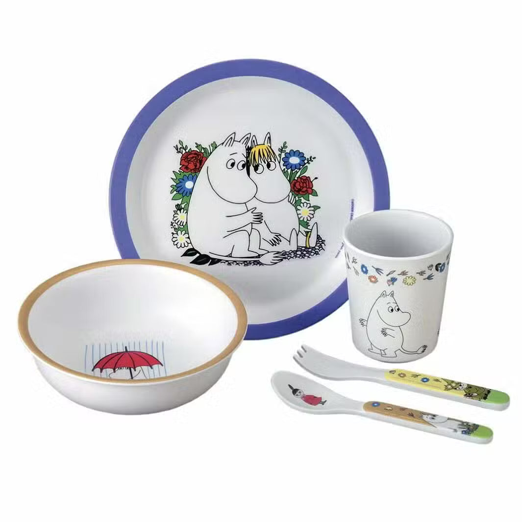 Mumitrolden Spisesæt Blå - 5 Dele