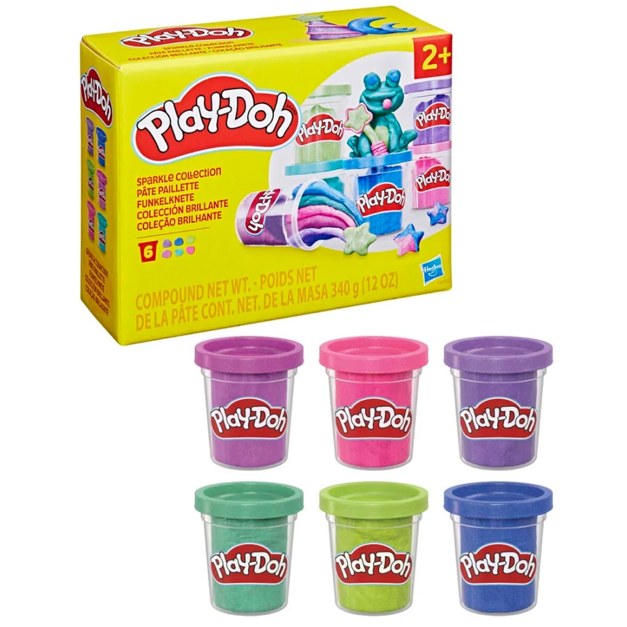 Play Doh Modellervoks Glimmer 6 Pak