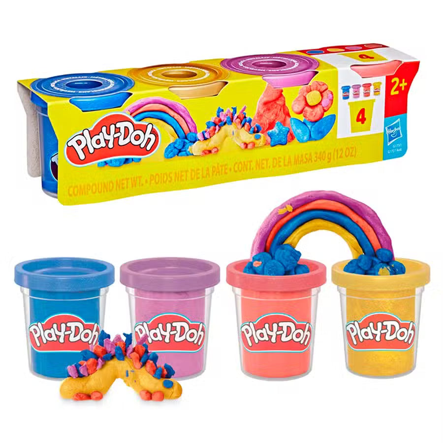 Play Doh Modellervoks Shimmer 4 Pak