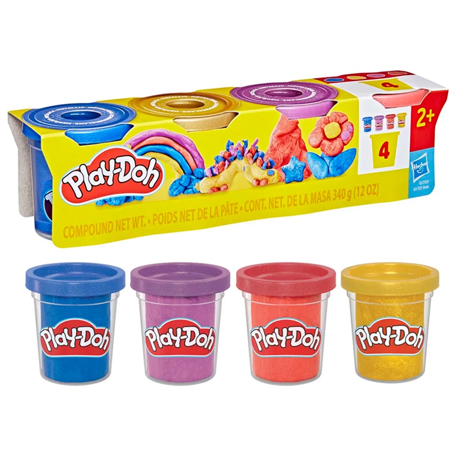 Play Doh Modellervoks Shimmer 4 Pak