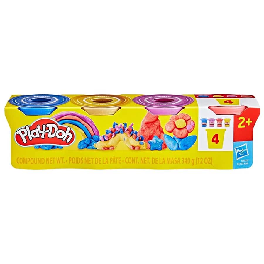 Play Doh Modellervoks Shimmer 4 Pak