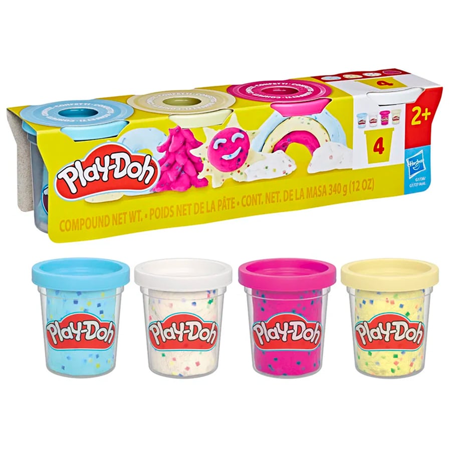 Play Doh Modellervoks Konfetti 4 Pak