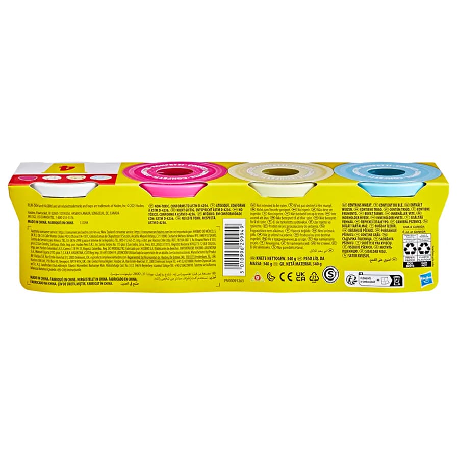 Play Doh Modellervoks Konfetti 4 Pak