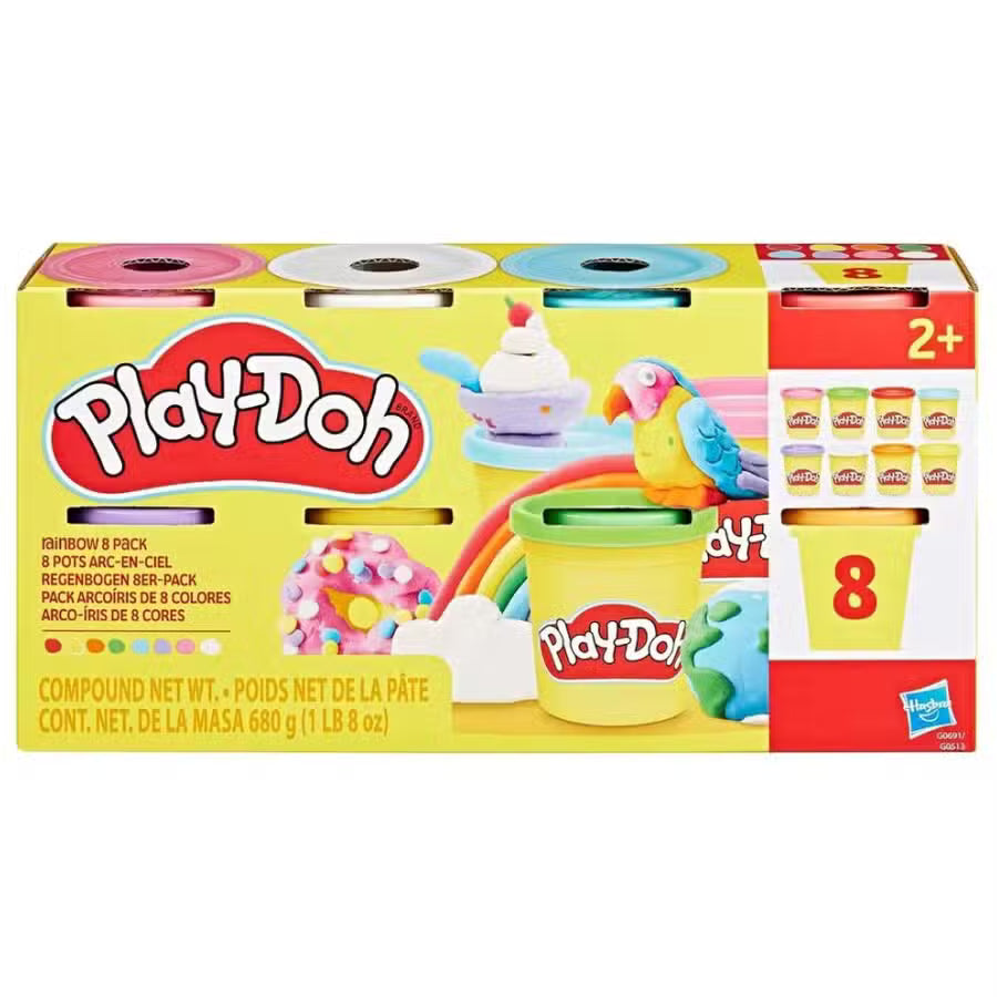 Play Doh Modellervoks Regnbue 8 Pak