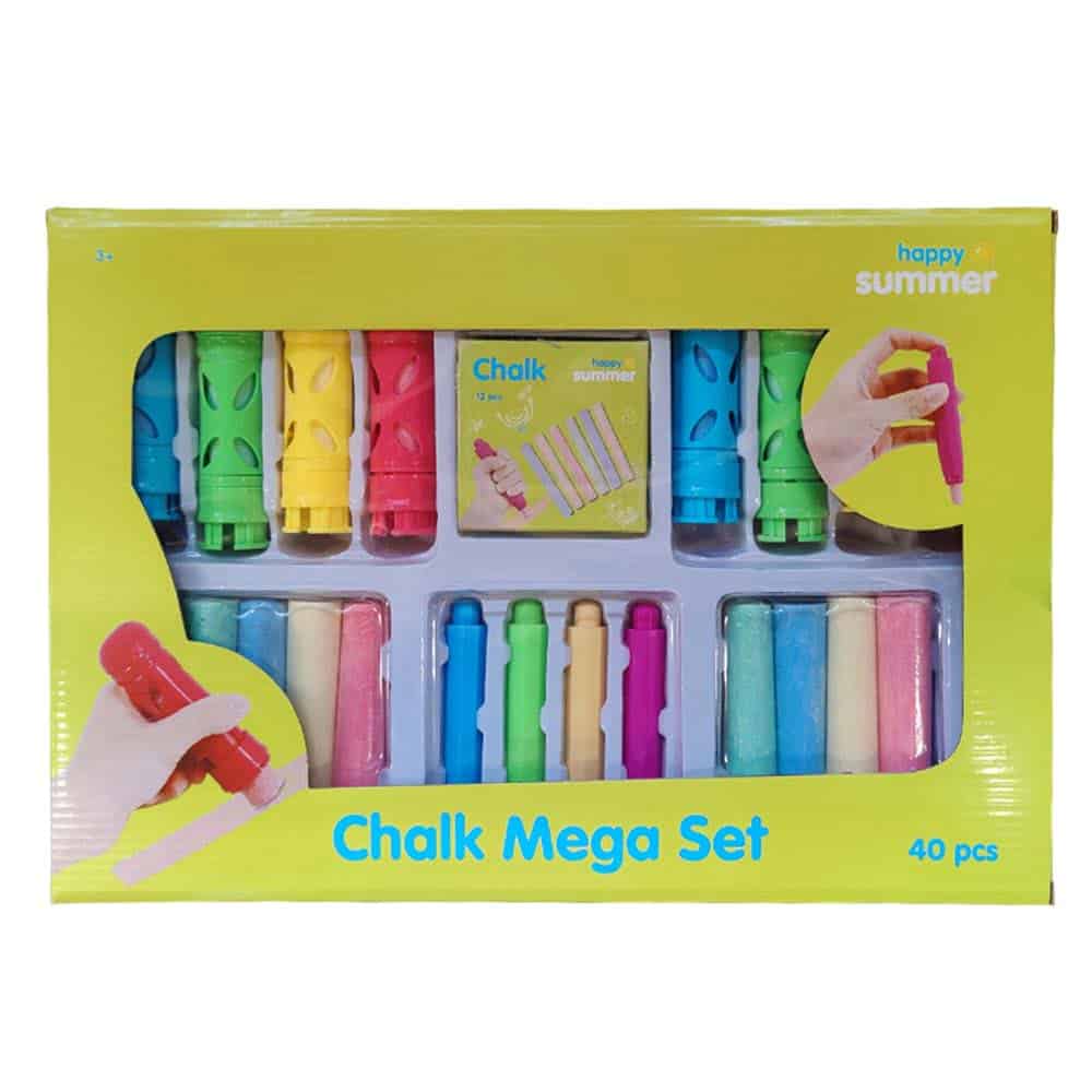 Happy Summer Gadekridt Sæt 40 Dele