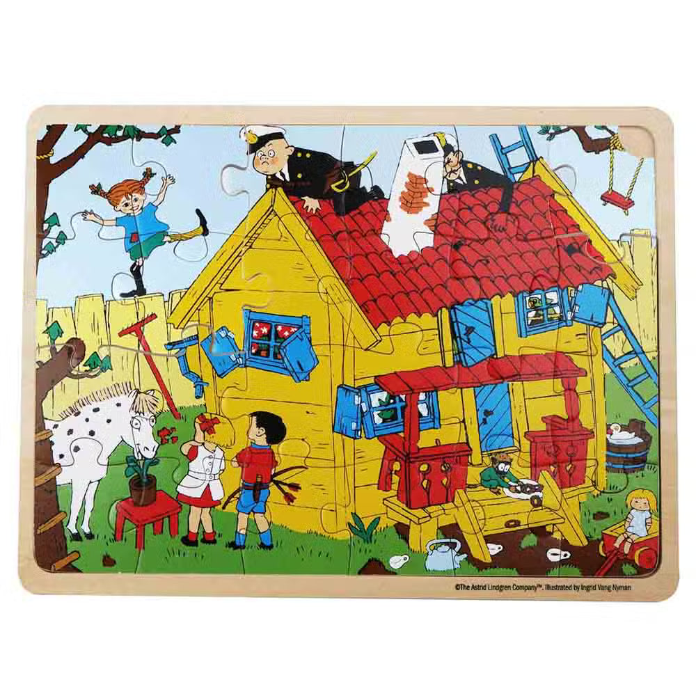 Pippi Langstrømpe puslespil Villa Villekulla