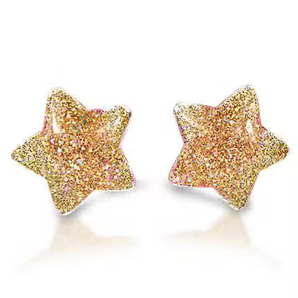 Milk x Soda Clips Øreringe Stjerner Guld