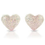 Milk x Soda Clips Øreringe Hjerter Hvid