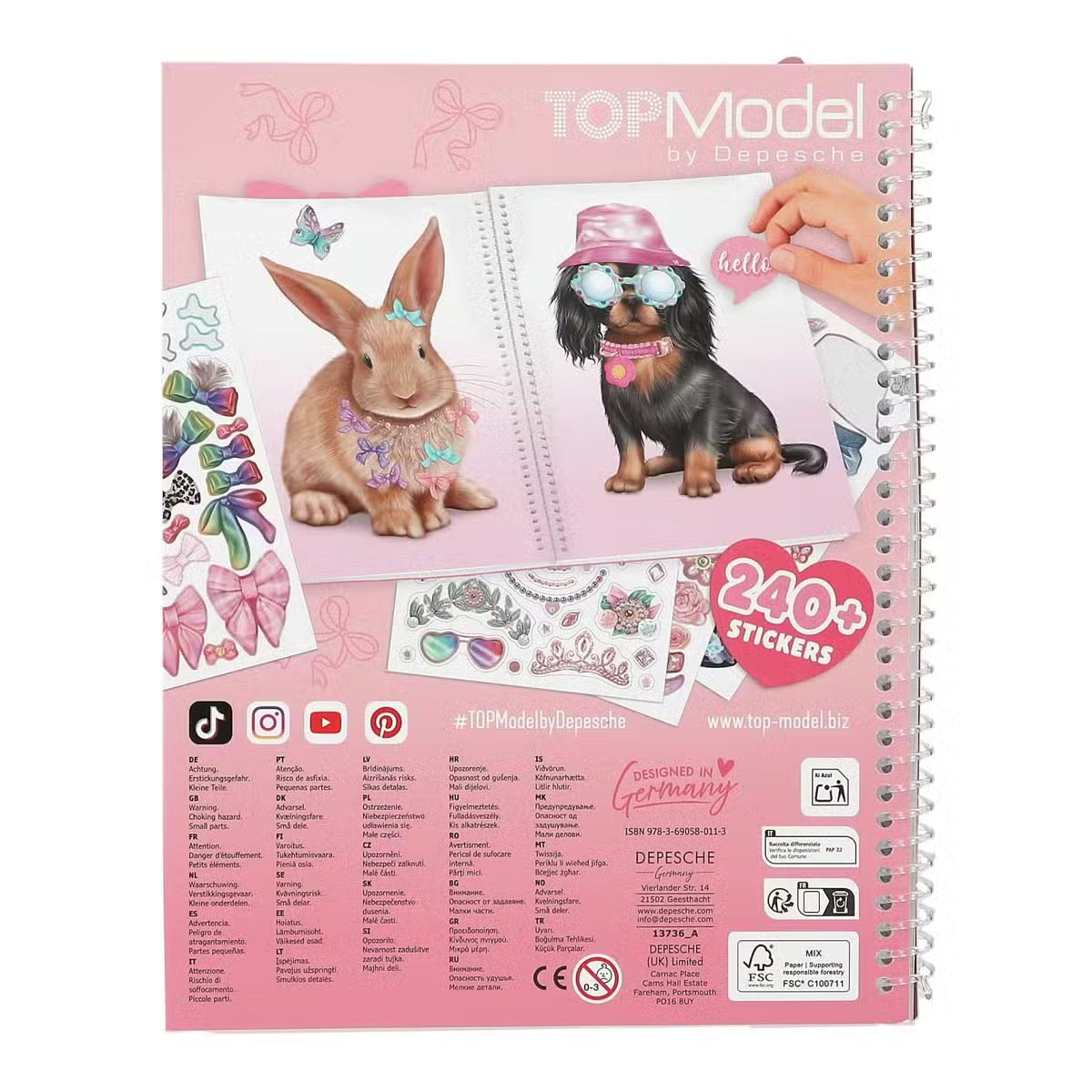 Top Model Klistermærkebog Cute Animals