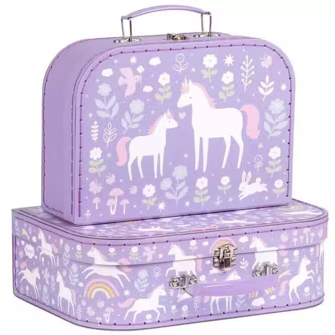 A Little Lovely Company Kuffert Enhjørning Lilla