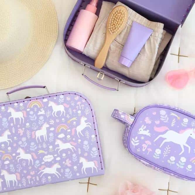 A Little Lovely Company Kuffert Enhjørning Lilla