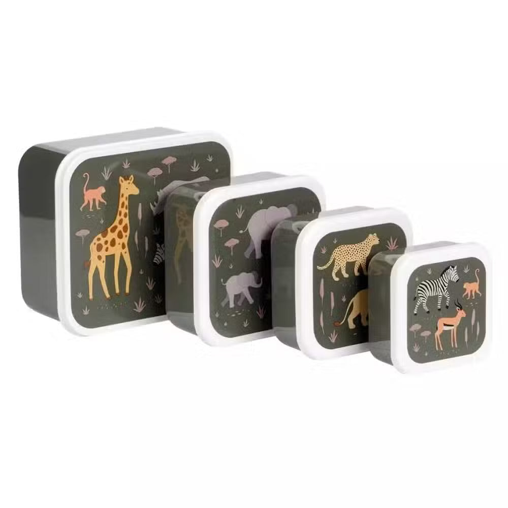 A Little Lovely Company Madkassesæt Savanna - 4 Pak