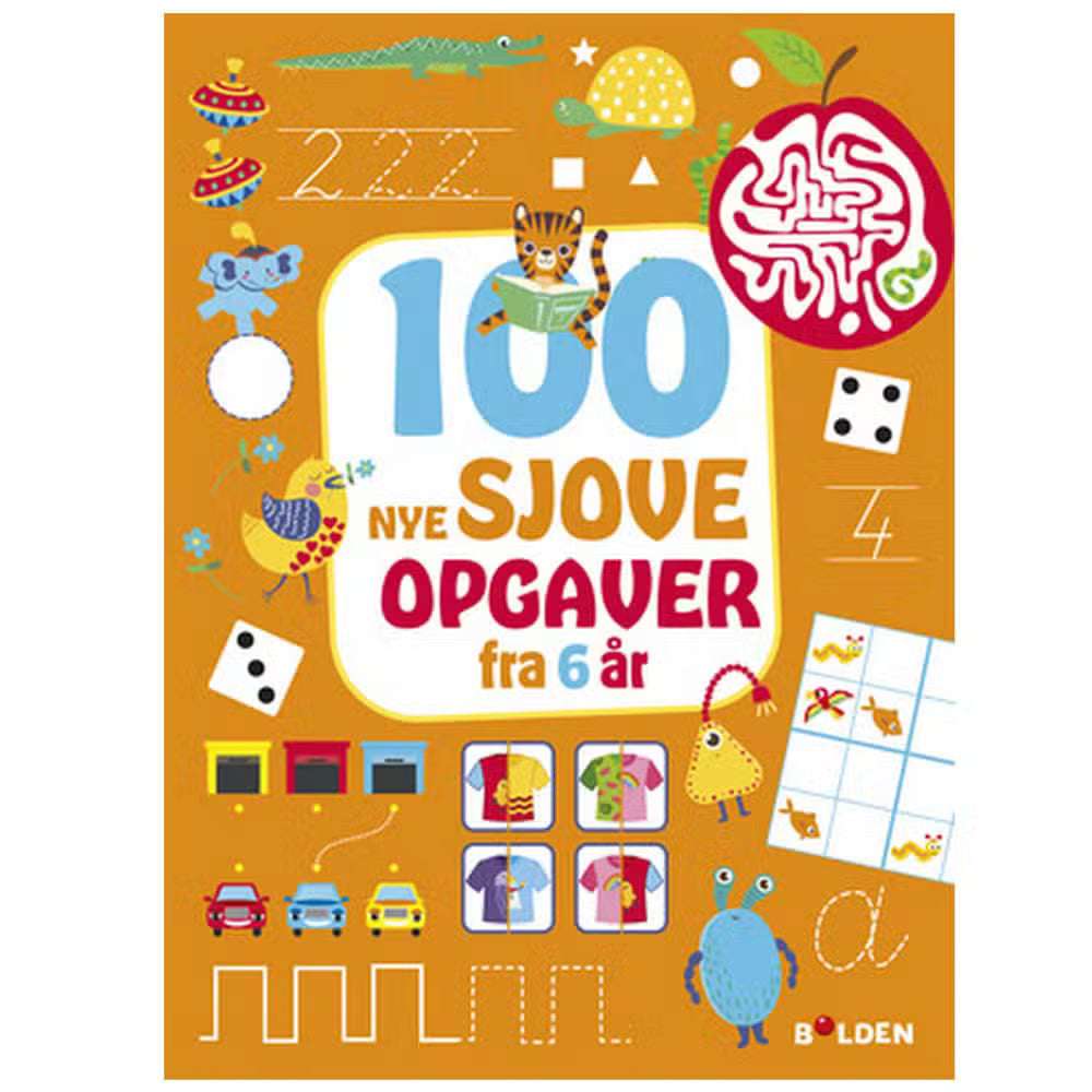 Aktivitetsbog 100 NYE Sjove Opgaver 6 År
