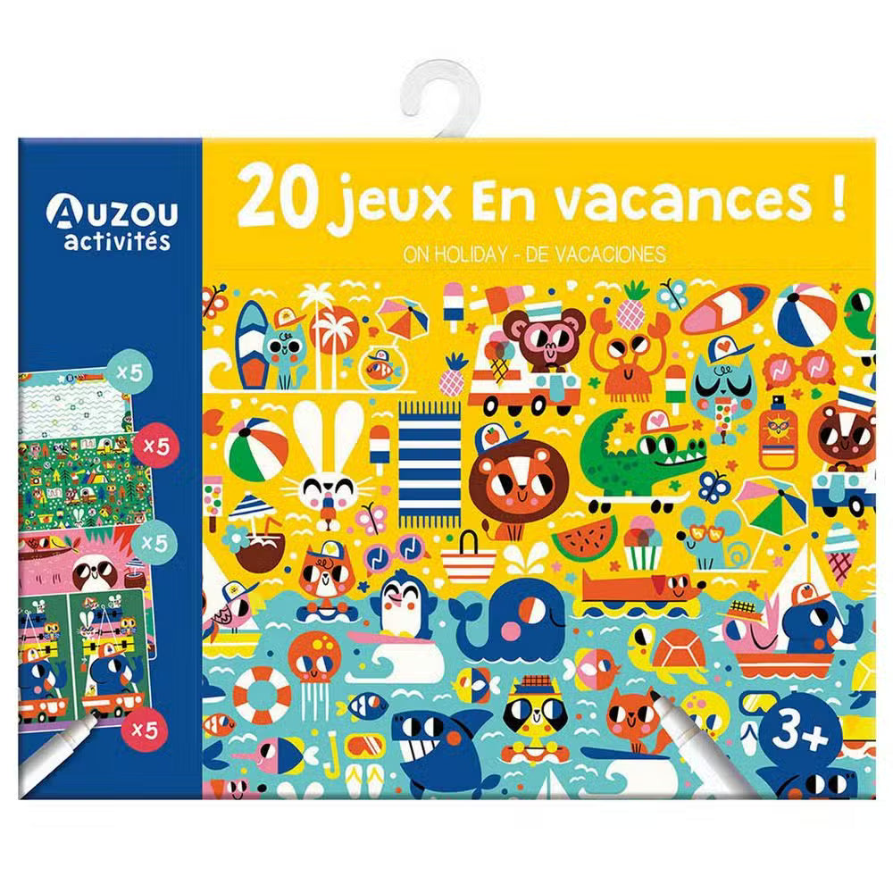 Auzou Aktivitetskort Ferie 20 Opgaver