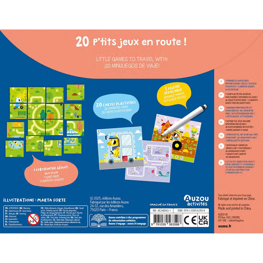 Auzou Aktivitetskort På Rejsen 20 Opgaver