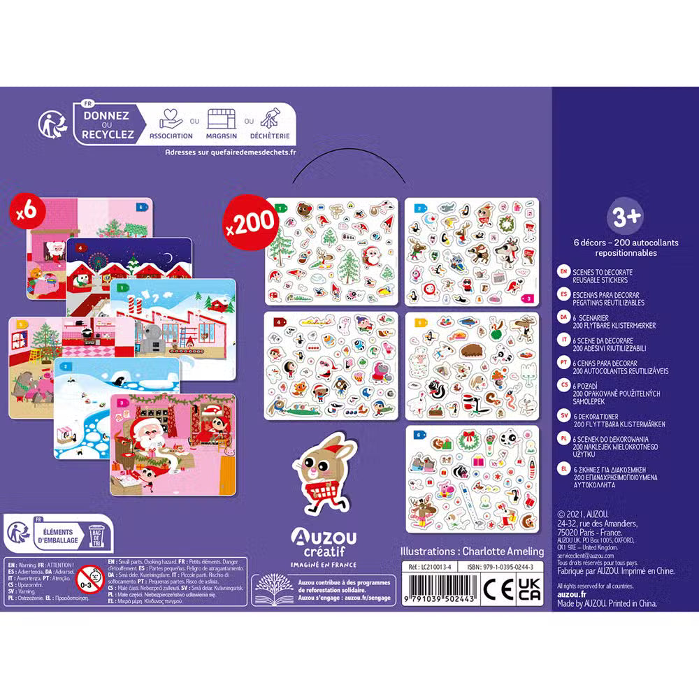 Auzou Klistermærker Jul 200 Stk