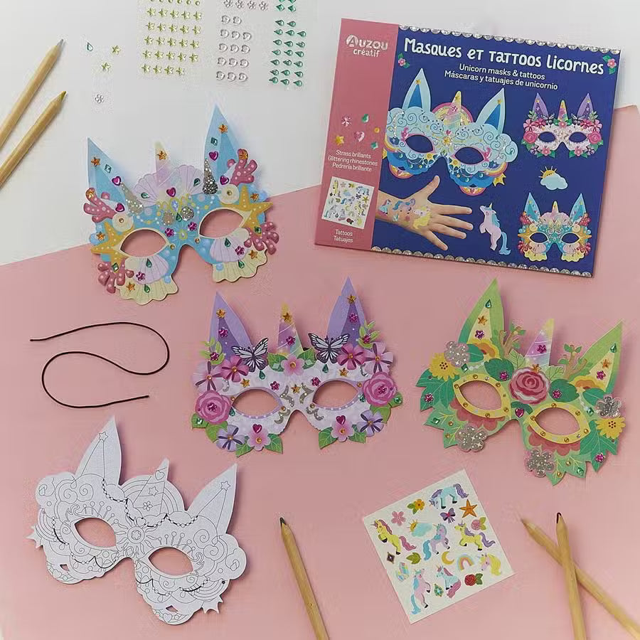 Auzou Aktivitetssæt Masker Og Tatoveringer Enhjørning