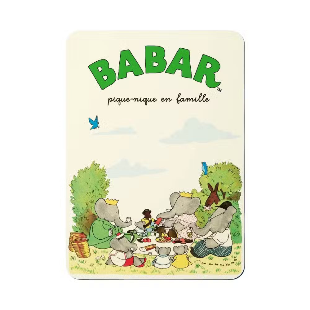 Babar Postkort Familiepicnic