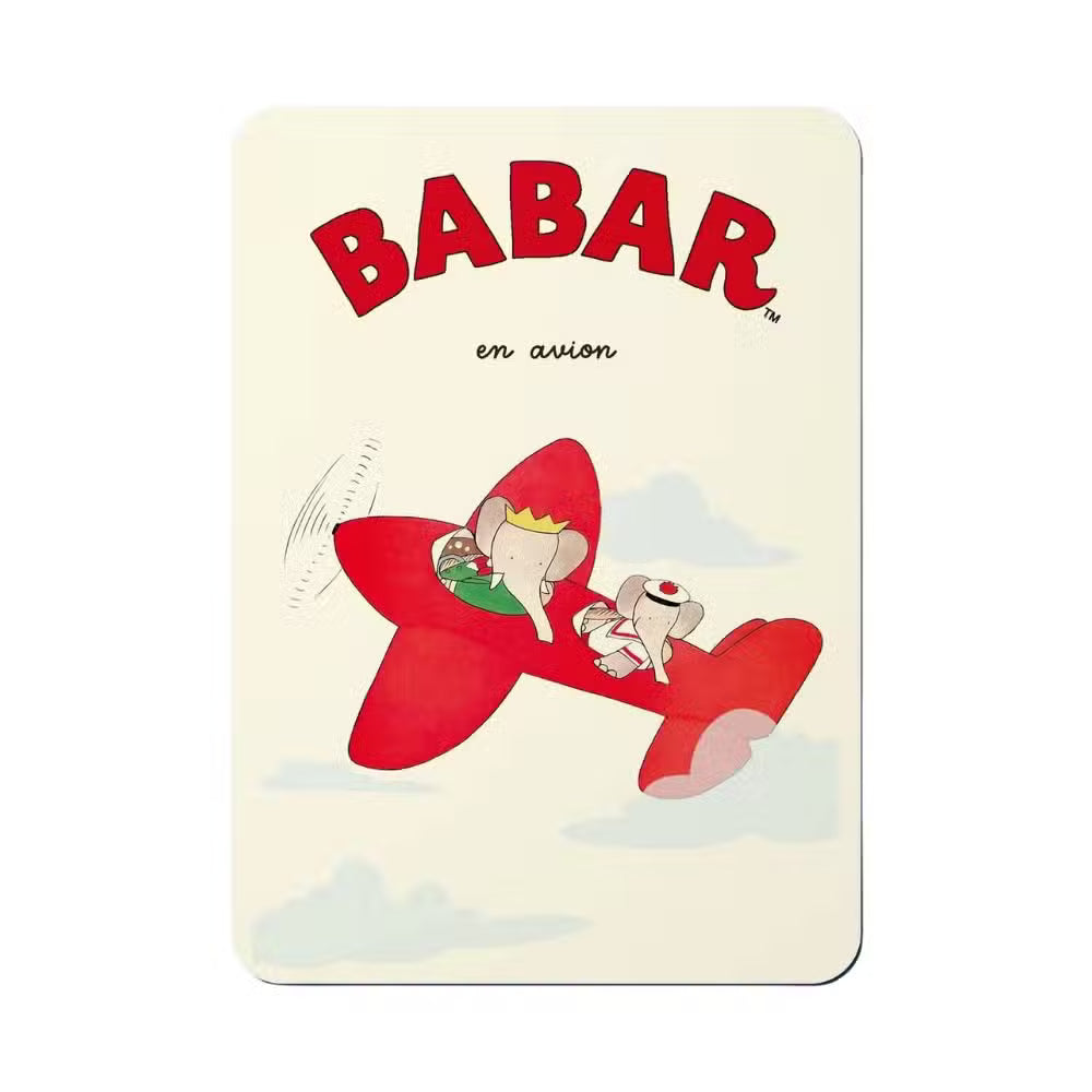 Babar Postkort Flyvemaskine