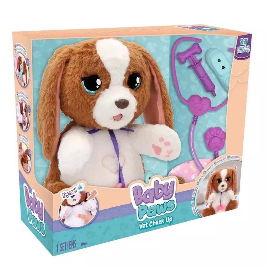 Baby Paws Interaktiv Hund Dyrlægetjek