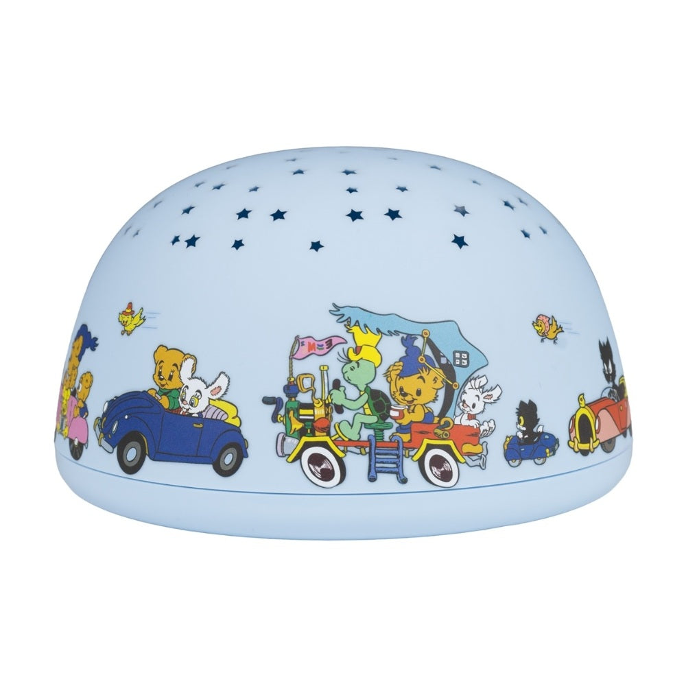 Bamse Natlampe Med Stjernehimmel Lyseblå