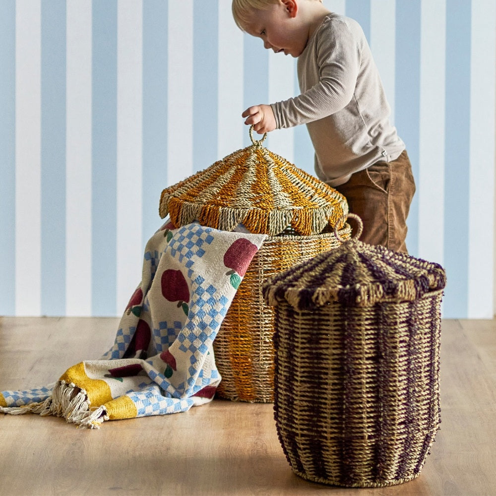 Bloomingville Cikkeline Kurv Med Låg 2 Pak