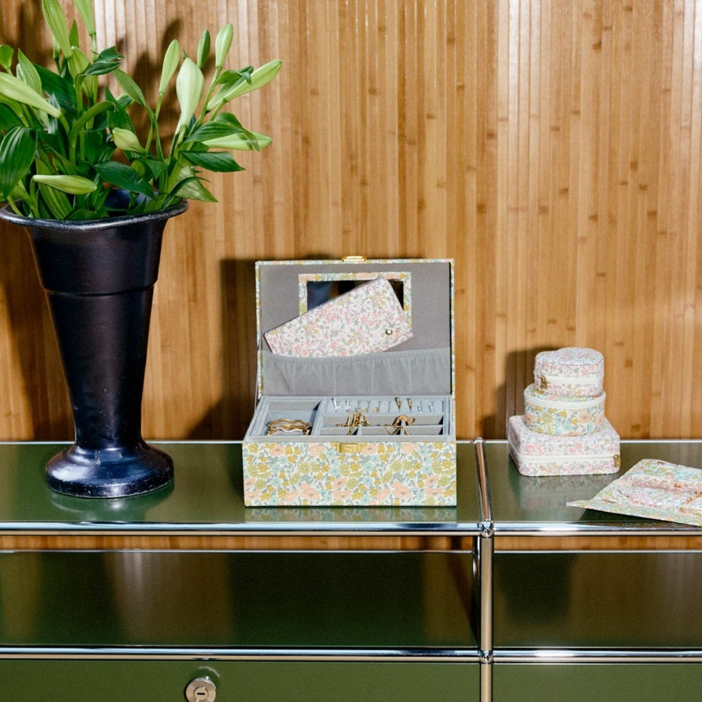 Bon Dep Smykkeskrin Liberty Poppy Daisy Pastel