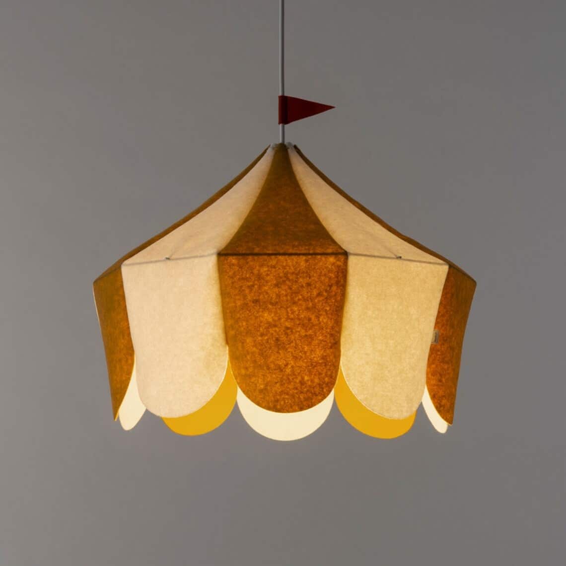 Buokids Cirkus Loftlampe Mustard/Hvid