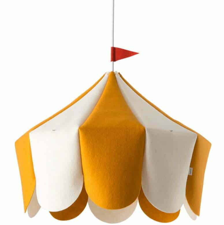 Buokids Cirkus Loftlampe Mustard/Hvid
