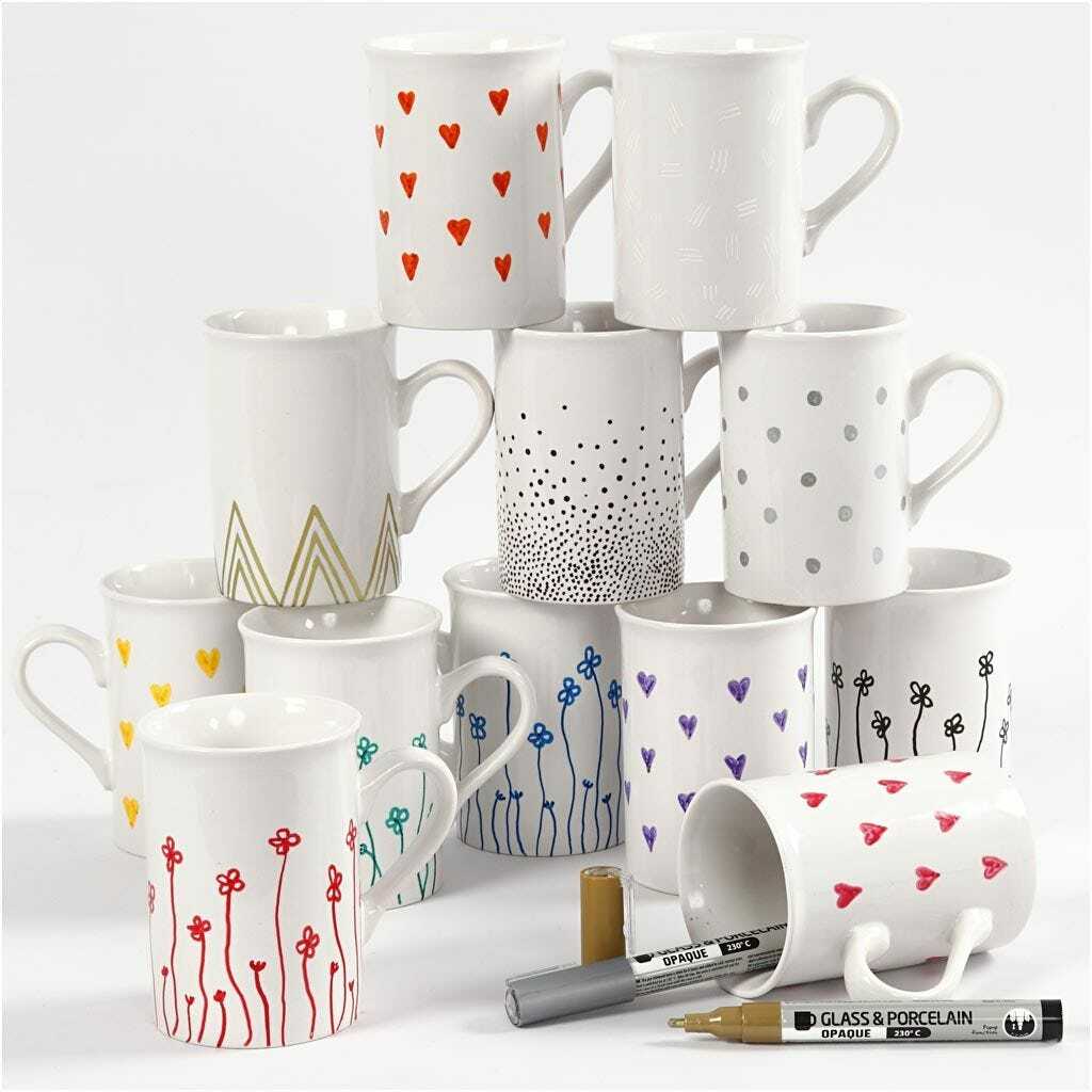 Creative 12-pak glas-og porcelænstusser