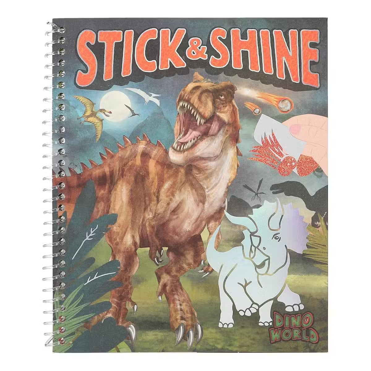 Dino World Aktivitetsbog Stick And Shine