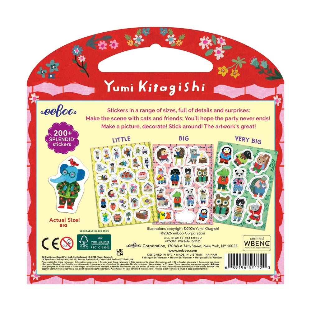 Eeboo Klistermærker Kat 200 Stk