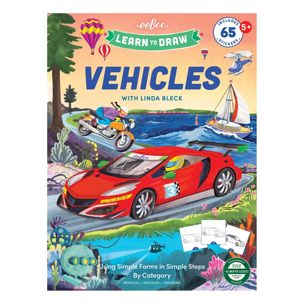 Eeboo Lær At Tegne Køretøjer
