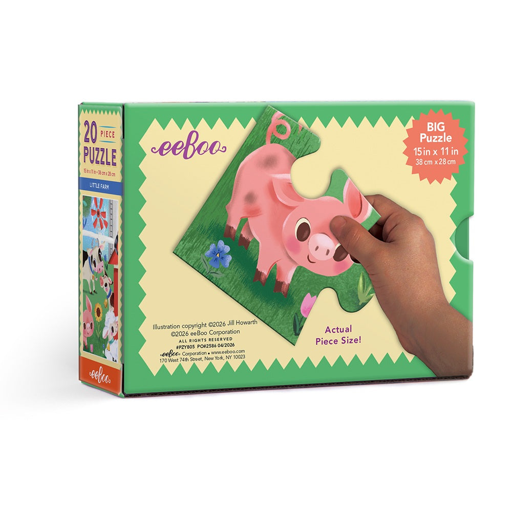 Eeboo Puslespil 20 Brikker Den Lille Farm