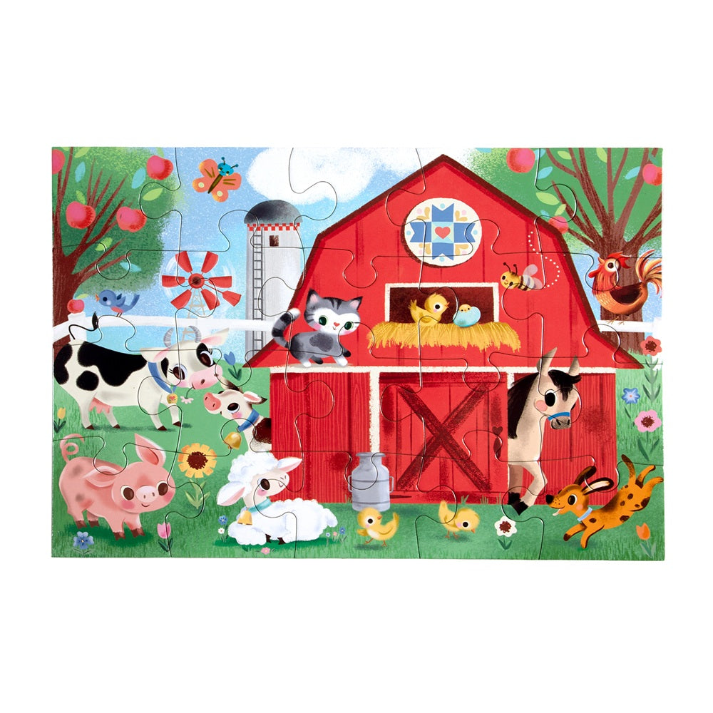 Eeboo Puslespil 20 Brikker Den Lille Farm