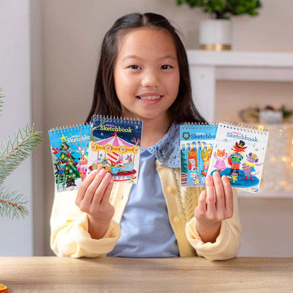 Eeboo Skitseblok Mini Jul Assorteret