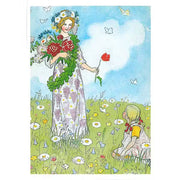 Elsa Beskow Postkort Midsommerfesten