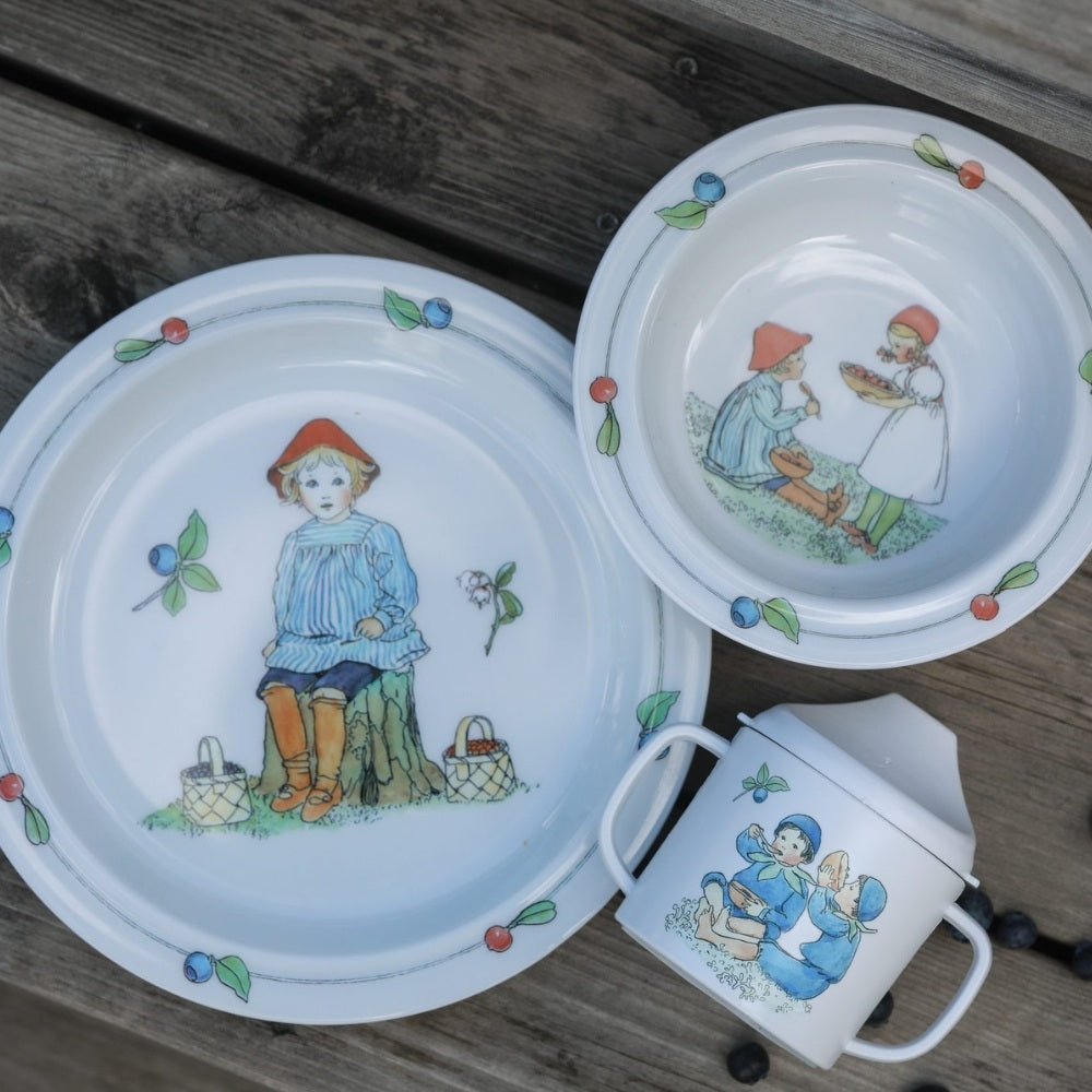 Elsa Beskow Spisestel Blåbærskoven