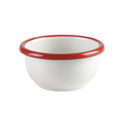 Emalje Skål Rød Kant 12 Cm