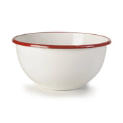 Emalje Skål Rød Kant 14 Cm