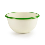 Emalje Skål Grøn Kant 12 Cm