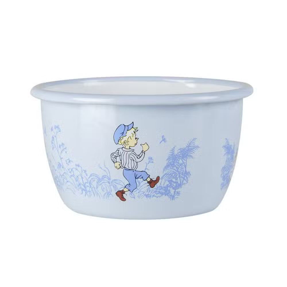 Emil Fra Lønneberg Emaljeskål Lyseblå