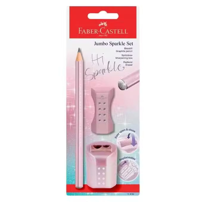 Faber Castell Blyantsæt Jumbo Sparkle Rose