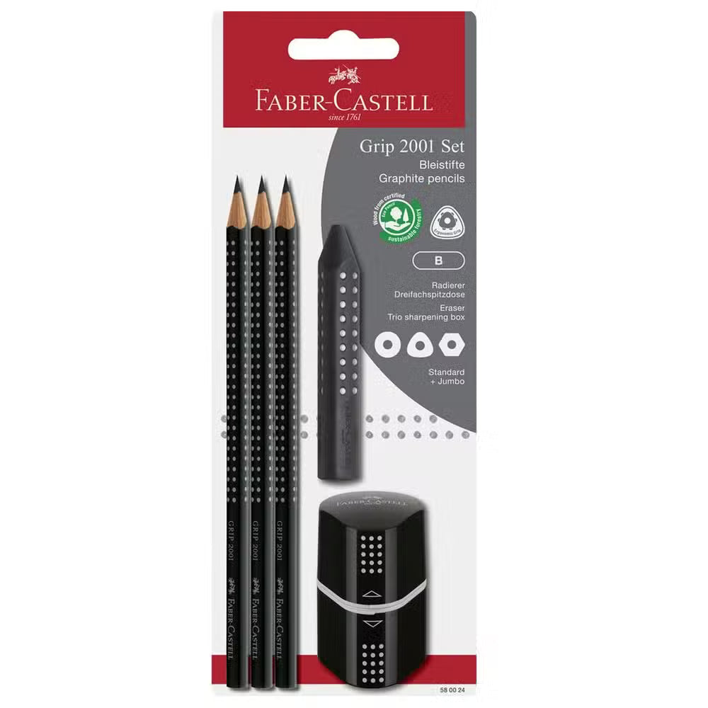 Faber Castell Blyantsæt Grip Sort