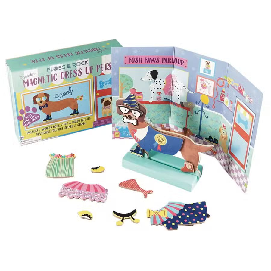 Floss & Rock Magnetisk Påklædningsdukke Hund