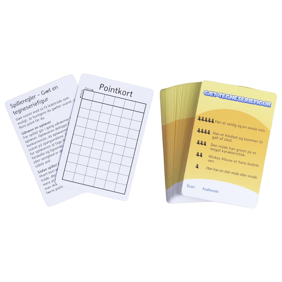 Games4U Kortspil Gæt En Tegneseriefigur