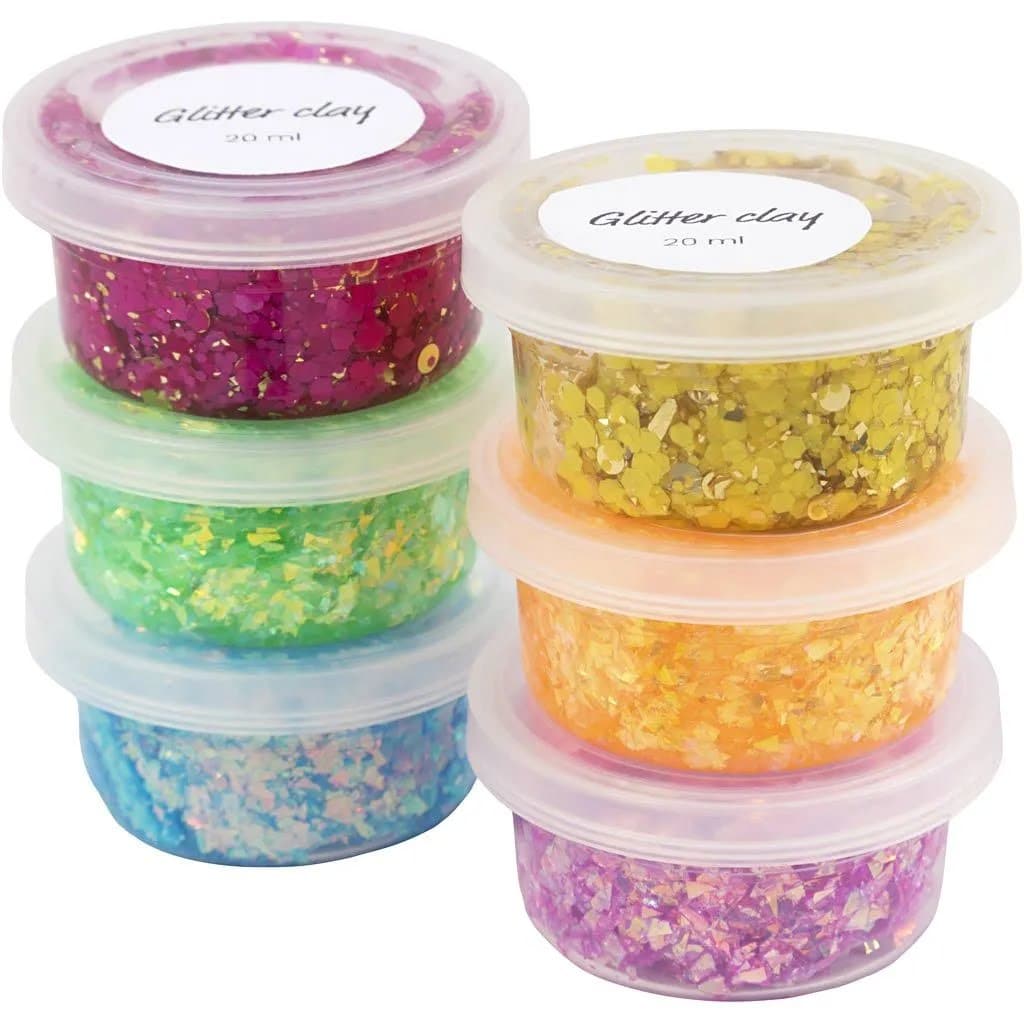 Glitter Clay Stærke Farver