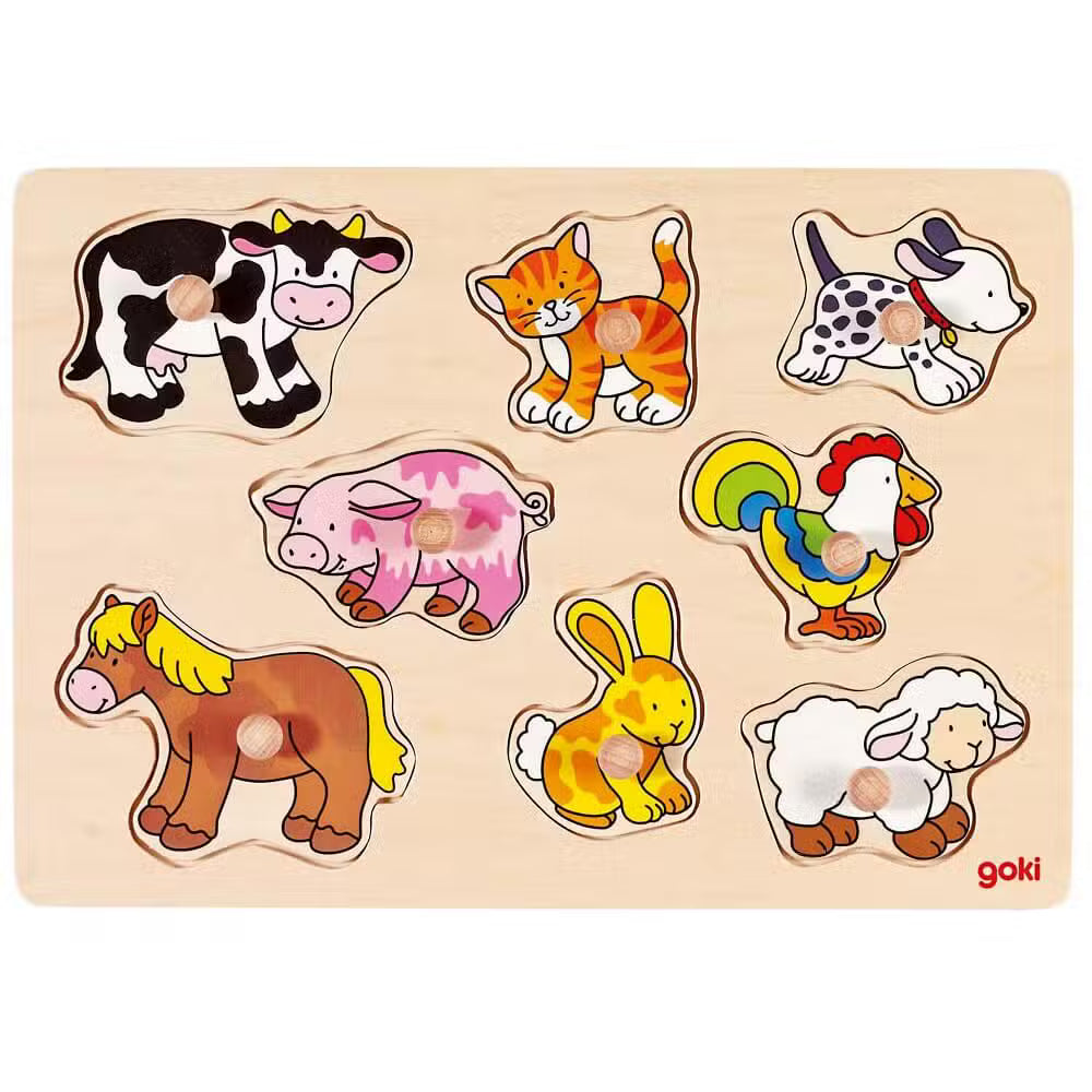 Goki Knoppuslespil Bondegårdsdyr