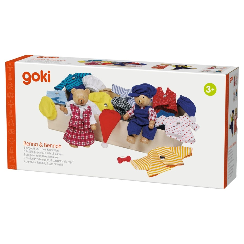 Goki Påklædningsbjørne Benna og Bennoh
