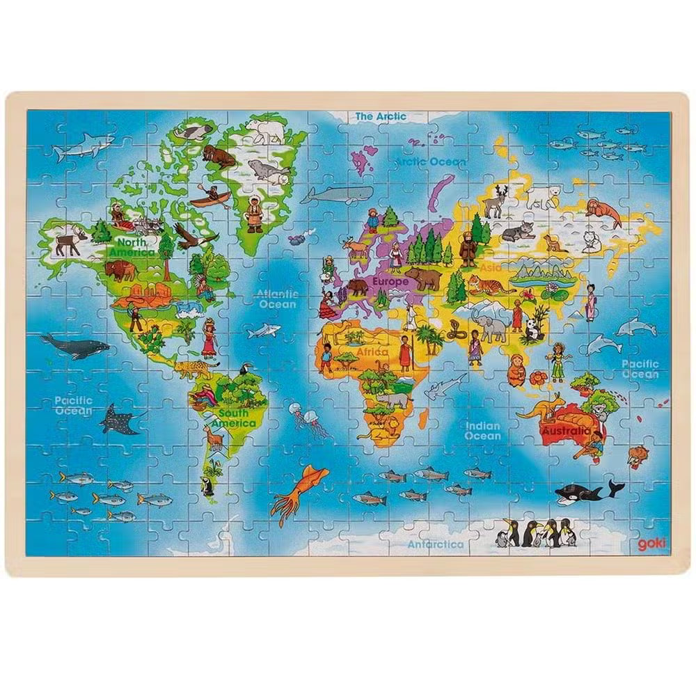 Goki Puslespil Verdenskort 192 Brikker